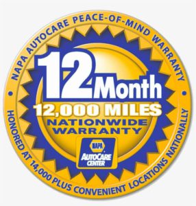 12 Month 12,000 Mile Warranty